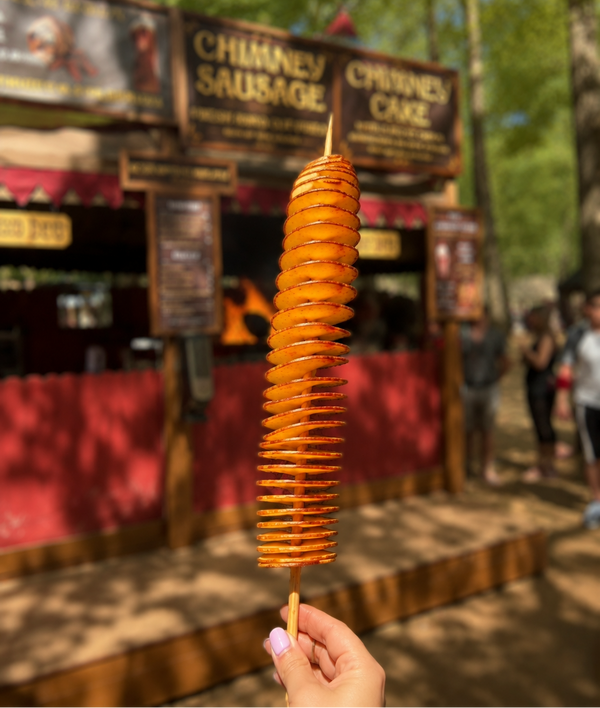 Spiral potato on a stick