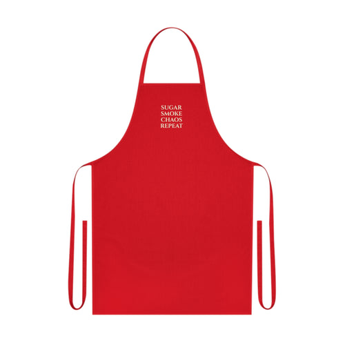 Cotton Apron - Sugar, Smoke, Chaos, Repeat RED/BLACK