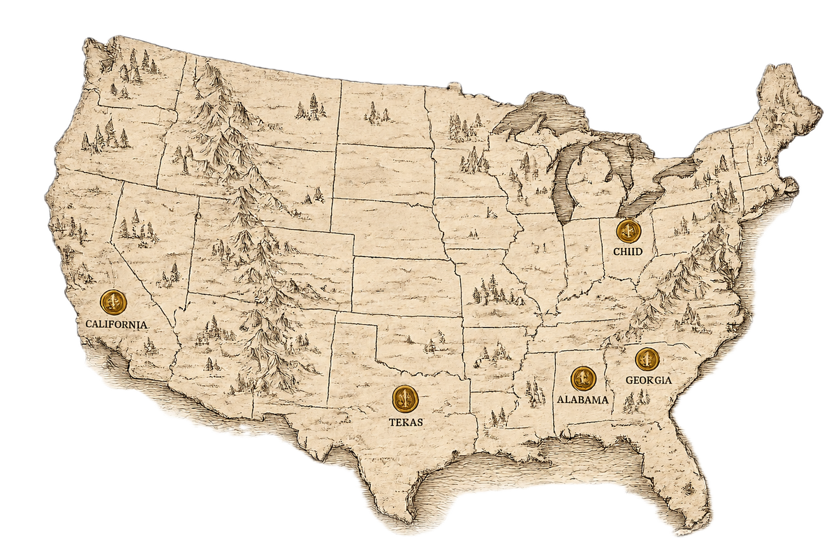 USA map showing festival locations